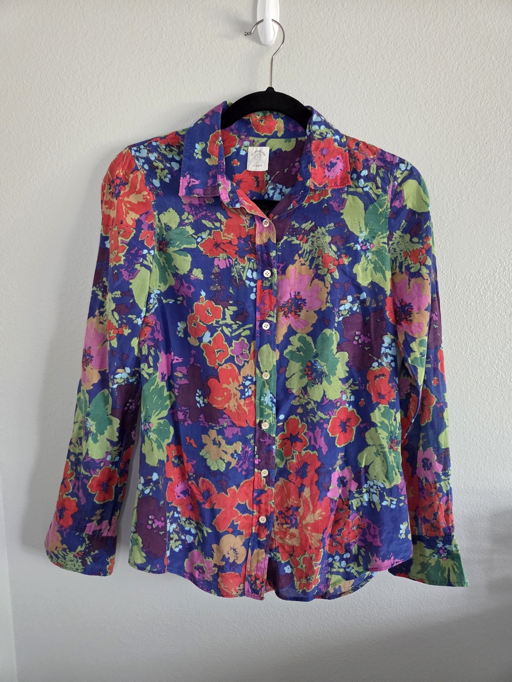 J. Crew Multi-Color Floral Button-Down Shirt